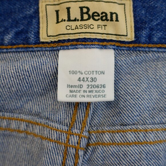 L.L. Bean Classic Fit Blue Denim High Rise Jeans 44 / 29 Tagged 44 / 30 - Picture 8 of 9